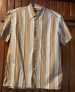 JAEGER STRIPE COTTON SHIRT Size L - Picture 1 of 6