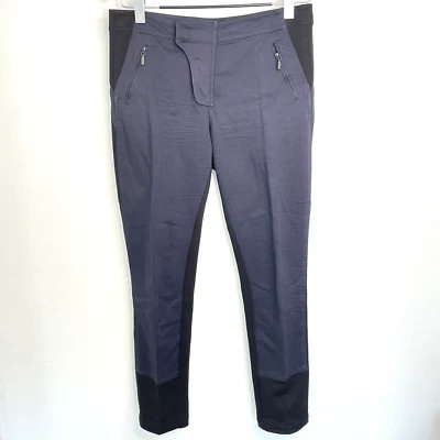 Pantalones Anthropologie Leifsdottir Mujer Talla 10 Azul Negro Colorblock Pantalón Leer Foto 1 de 4