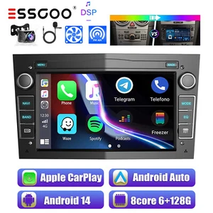 Für Opel Astra H Corsa C/D Meriva Carplay Autoradio Android 14 4G GPS 6+128G Cam - Bild 1 von 15