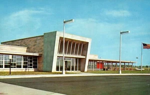 Glass House Restaurant off the Indiana Toll Road Indiana IN cartolina d'epoca - Foto 1 di 2