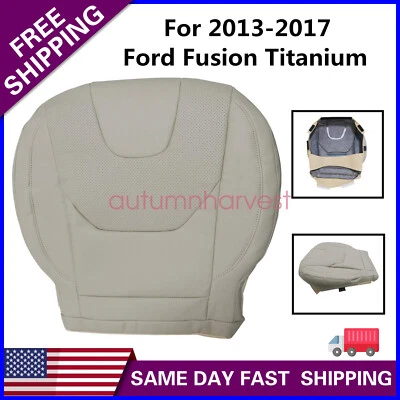 PARA 2013 2014 2015 2016 2017 Ford Fusion Titanium Driver tampa de assento inferior TAN - Imagem 1 de 4