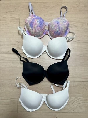 NUEVO CON ETIQUETAS VICTORIA SECRET SEXY ILLUSIONS SUJETADOR DEMI LIGERAMENTE FORRADO ACOLCHADO 32D (4 JUEGOS) Foto 1 de 4