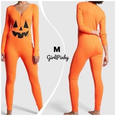 VS ROSA Halloween jack-o-lantern logotipo Dormir Térmico SUITE DE UNA PIEZA MEDIANO NUEVO Foto 1 de 4