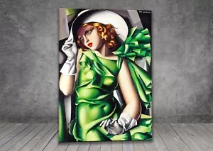 Tamara de Lempicka Young Lady with Gloves CANVAS PAINTING ART PRINT 1303 - Picture 1 of 8