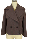 Stefanel Italy Tweed Jacket Coat Size Small 44 IT Gray Red Tan Check
