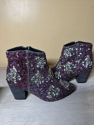 Free People Night Out Ankle Boot. Western Inspired Shape, Velvet Design. Size 6 - Image 1 of 4