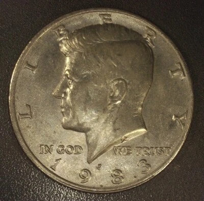 1983 P Kennedy Half Dollar With Strong Strike Doubling On Reverse  - Image 1 of 4