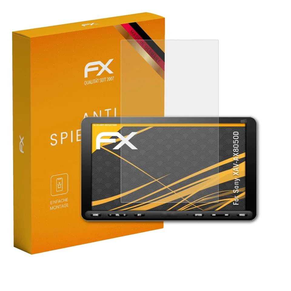 atFoliX 3x Displayfolie für Sony XAV-AX8050D Schutzfolie matt&stoßfest Folie - Bild 1 von 4