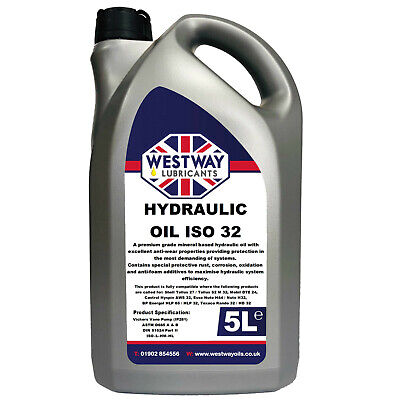 Shell Tellus 27 Equivalent Hydraulic Oil 5L ISO 32 Colchester Lathe • 23.99£