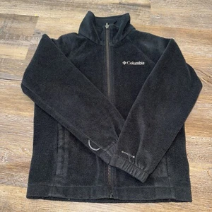 Columbia Unisex Kids Black Long Sleeve Full Zipper Fleece Jacket Size 5 - Picture 1 of 12