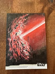 Topps Star Wars Galaxy 1/1 Travis Kinnison Auto Sketch Rise Of Sky Walker - Picture 1 of 2