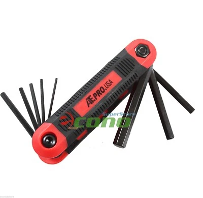 8pcs MM Metric Folding Pocket Hex Allen Key Wrench Driver Set Easy Grip New - Image 1 of 2