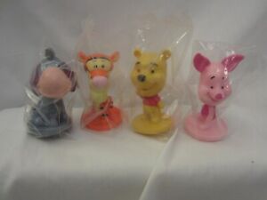 Winnie The Pooh Mini Bobble Head Set Winnie Tigger Piglet Eeyore Kellogg’s NEW