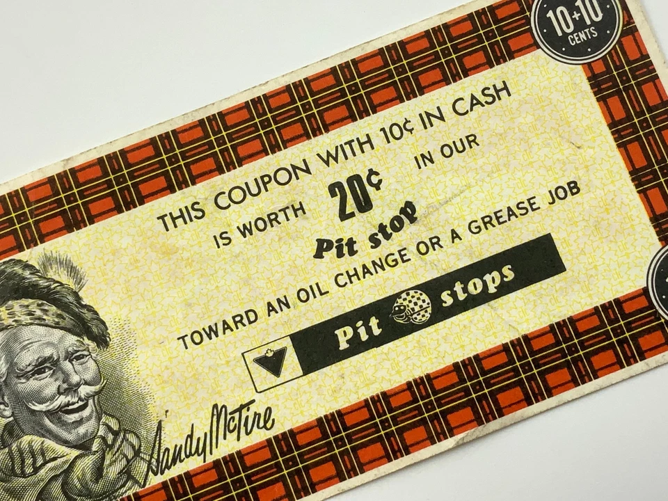 Canadian Tire Banknote 10+10 20 Cents Pit Stop Free Membership Large Seal CC316 - Image 1 of 4