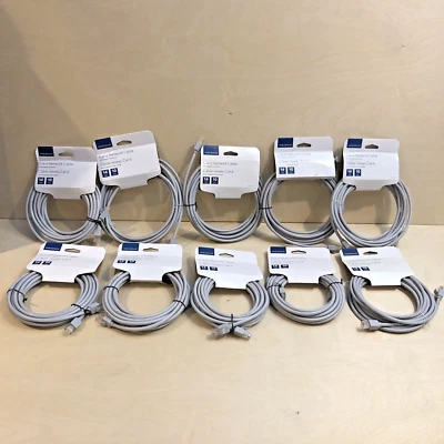 Lot 10X Insignia 14ft Cat6 RJ45 Ethernet Network Wire Cable Internet Patch Cord - Image 1 of 4