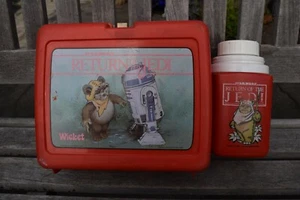 Vintage RETURN OF THE JEDI EWOK R2-D2 STAR WARS Lunchbox w/ Thermos Wicket 1983 - Picture 1 of 8
