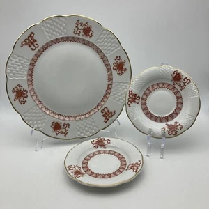 3 RARE Vista Alegre Portugal for Mottahedeh Dinner Plate & Appetizer Plates - Picture 1 of 12
