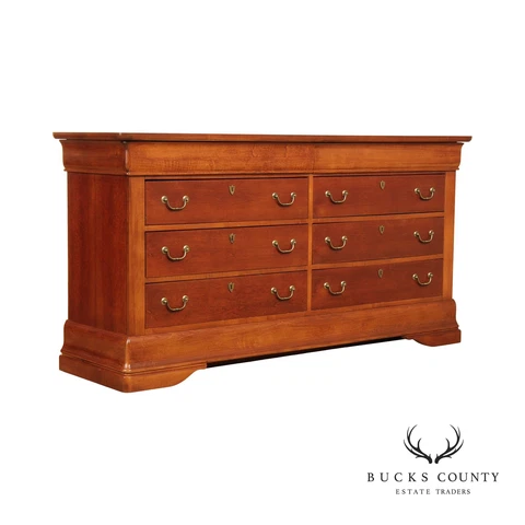 Hooker Furniture French Louis Philippe Style Cherry Double Dresser Cover