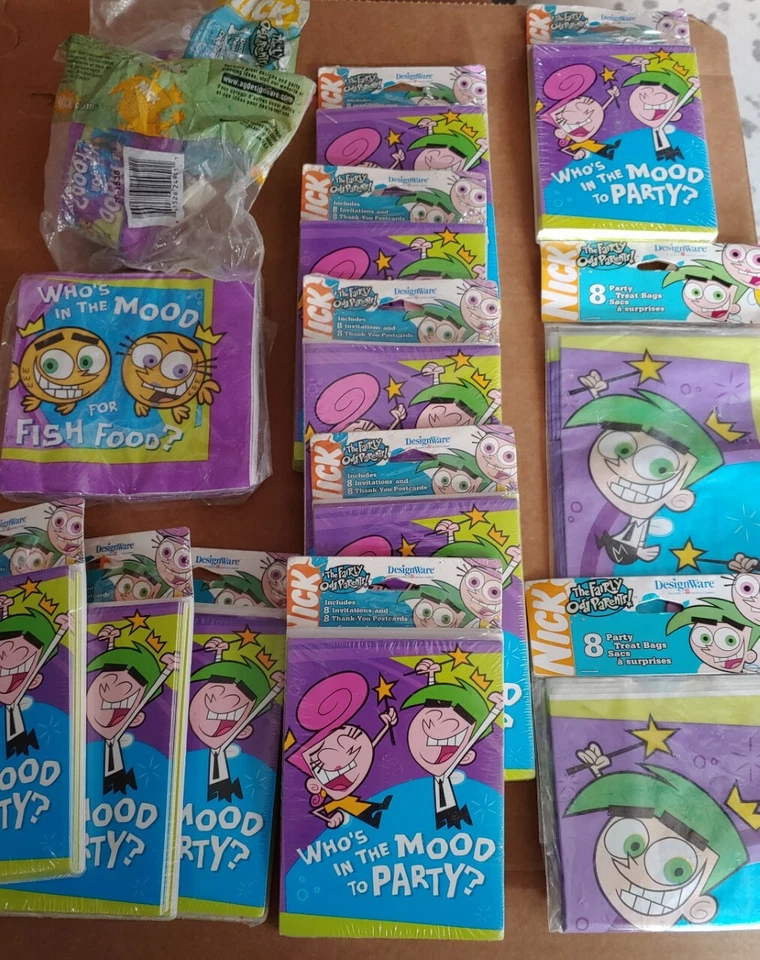 Fairly Odd Parents Treat Bag invitation Napkin Birthday Party Lot New   - Image 1 of 1