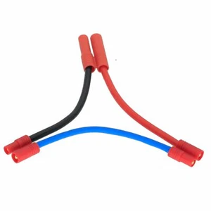 Series Wire HXT 4mm 1 Female to 2 Male SYMA 3.5mm 12AWG 10CM Serial Cable - Picture 1 of 4
