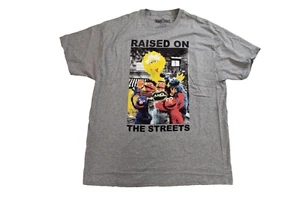 Sesame Street Mens Raised On The Streets Big Bird & Crew Funny Gray Shirt NWT XL - Picture 1 of 5
