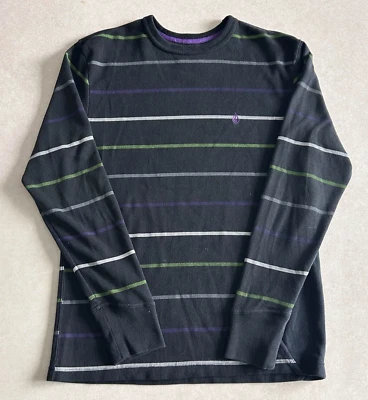 Volcom Long Sleeve Rogan Stripe Thermal Shirt Size M - Image 1 of 4