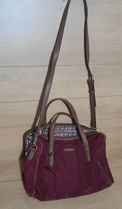 Vera Bradley Purse Burgundy Shoulder With Side Zip Pocket 10x12 - Picture 1 of 7