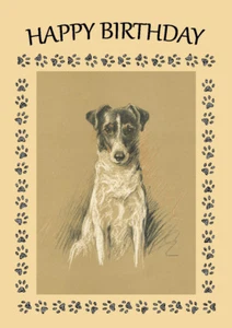 SMOOTH FOX TERRIER DOG BIRTHDAY GREETINGS NOTE CARD  - Picture 1 of 1