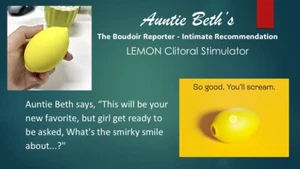 Auntie Beth’s Lemon Clitoral Stimulator (sucking, vibrator, waterproof, USB) - Picture 1 of 9