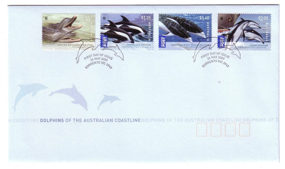 2009 FDC Australia. Dolphins of the Australian Coastline. Pict.FDI "SORRENTO" - Image 1 of 1