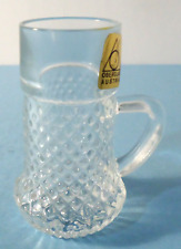 Diamond Hobnail Shot Glass 2 7/8" Cordial Glass Oberglas Austria w/Label