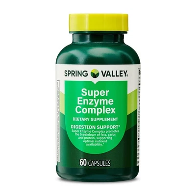 Spring Valley Super Enzyme Complex Dietary Supplement Capsules, 60 Count - Image 1 of 4