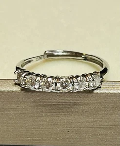 Classic 925 Sterling Silver 6 VVS1 Clear Moissanite Wedding Band Ring - Picture 1 of 13