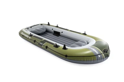 INTEX 66334 Boot Seahawk 4 Schlauchboot Angelboot Paddel Pumpe Boot-Set - Bild 1 von 3