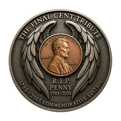 Moneda Conmemorativa Lincoln EL ÚLTIMO CENTAVO TRIBUTO 1793-2025 B Foto 1 de 4