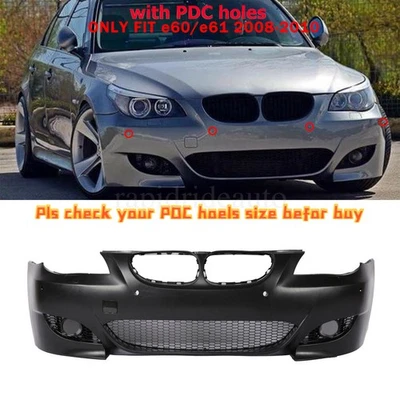 Front Bumper W/PDC 18mm Fit BMW 5 Series E60 E61 08-10 M5 Style 528i 535i 550i Foto 1 de 4