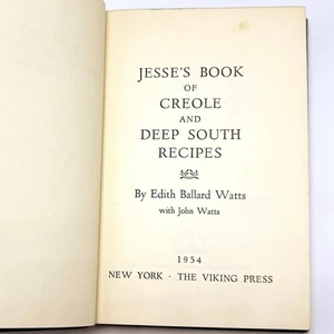 Vintage 1954 Jesse’s Book of Creole and Deep South Recipes Cookbook Viking Press - Bild 1 von 9