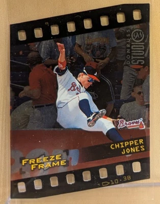Donruss Studio 1998 marco congelado troquelado #9 Chipper Jones Braves patio raro/500 Foto 1 de 2