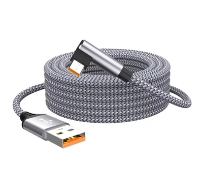 USB-C Typ A-C Kabel langes Ladekabel Datenkabel Winkel Schnellladekabel 5m lang - Bild 1 von 4
