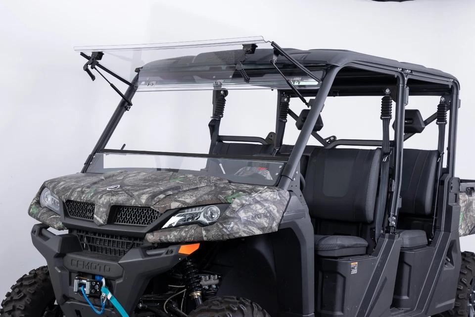 KEMIMOTO Front Flip Split Windshield 2-IN-1 for CFMOTO UFORCE 1000/XL 2021-2025