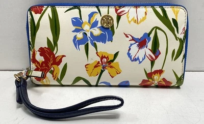 Tory Burch Women's Multicolor Floral Leather Wristlet - Image 1 of 4