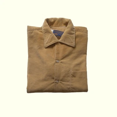 CORDUROY ВИНТАЖНЫЙ 80-х ретро стрелы TIMBERLINE коллекции повседневный коричневая рубашка 1987 SZ L - Изображение 1 из 4