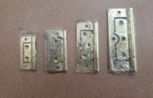 Hurling Flush Hinge Electro Brass Plated - Picture 1 of 5