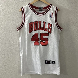 #45 MICHAEL JORDAN Bulls NBA Basketball Jersey Size 50 Adidas - Picture 1 of 9