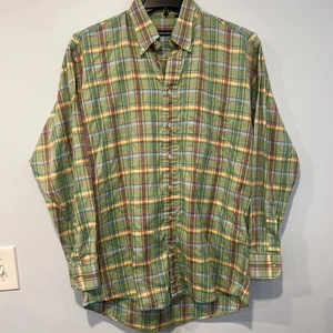 Vintage Gitman Bros Hemd Herren Large rosa grün kariert Button Down Made USA - Bild 1 von 8
