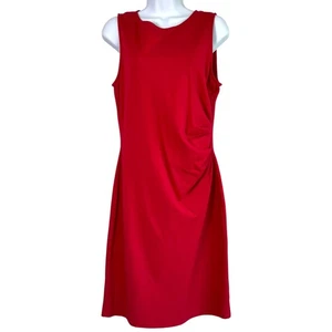 Vestido Kenneth Cole para mujer fruncido lateral cremallera espalda talla 10 favorecedor vacaciones - Imagen 1 de 8