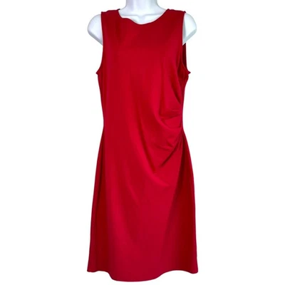 Kenneth Cole Womens Side Ruching Zipper Back Dress Size 10 Flattering Holidays - Image 1 of 4