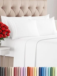 Juego de sábanas Queen 6 piezas - Cómodas, transpirables y refrescantes - Ropa de cama de lujo para hotel - Imagen 1 de 7