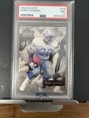 1992 Playoff - Barry Sanders #138/ PSA 7.5 - Image 1 of 2