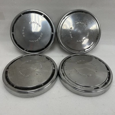 1973 + Ford собаки блюдо ступицы колпаки набор из 4 чистый Mustang Maverick F-150 F-100 + больше - Изображение 1 из 4